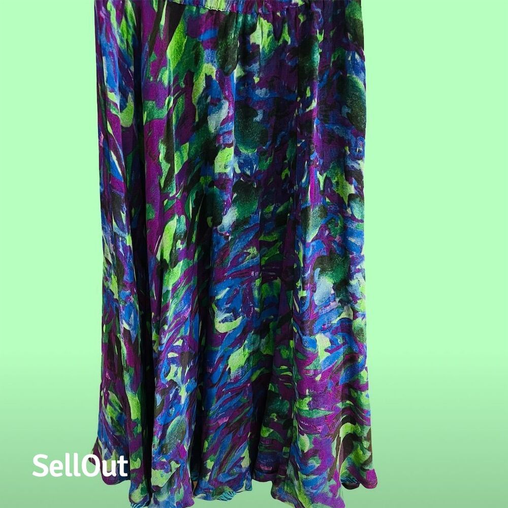 Coldwater Creek Women's XS Asymmetric Midi Skirt Multicolor  reversible